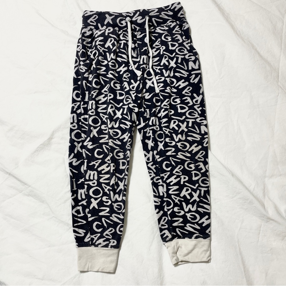 Sweet Bamboo Alphabet Pattern Jogger Pants 3T